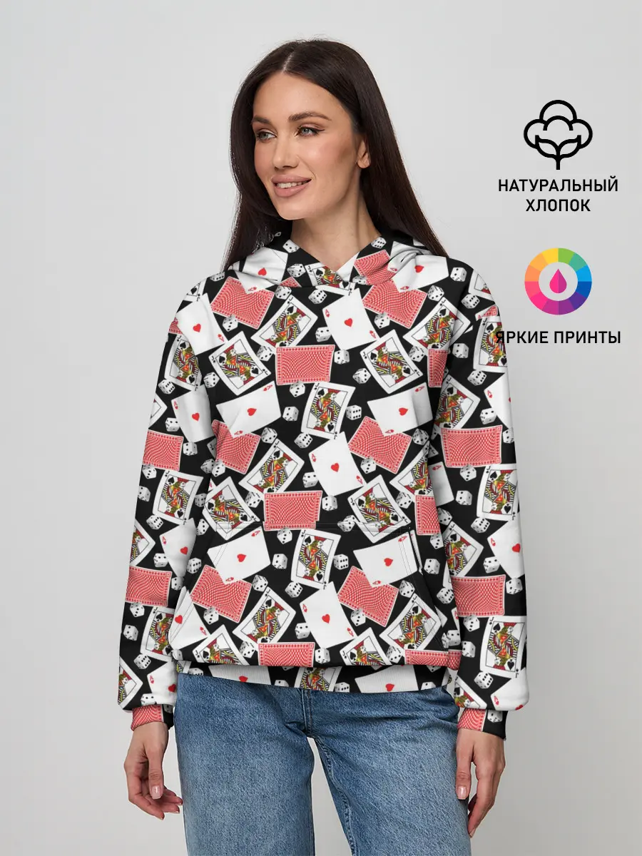 Женское худи / Карты