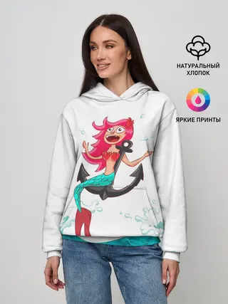 Женское худи / Русалка на якоре