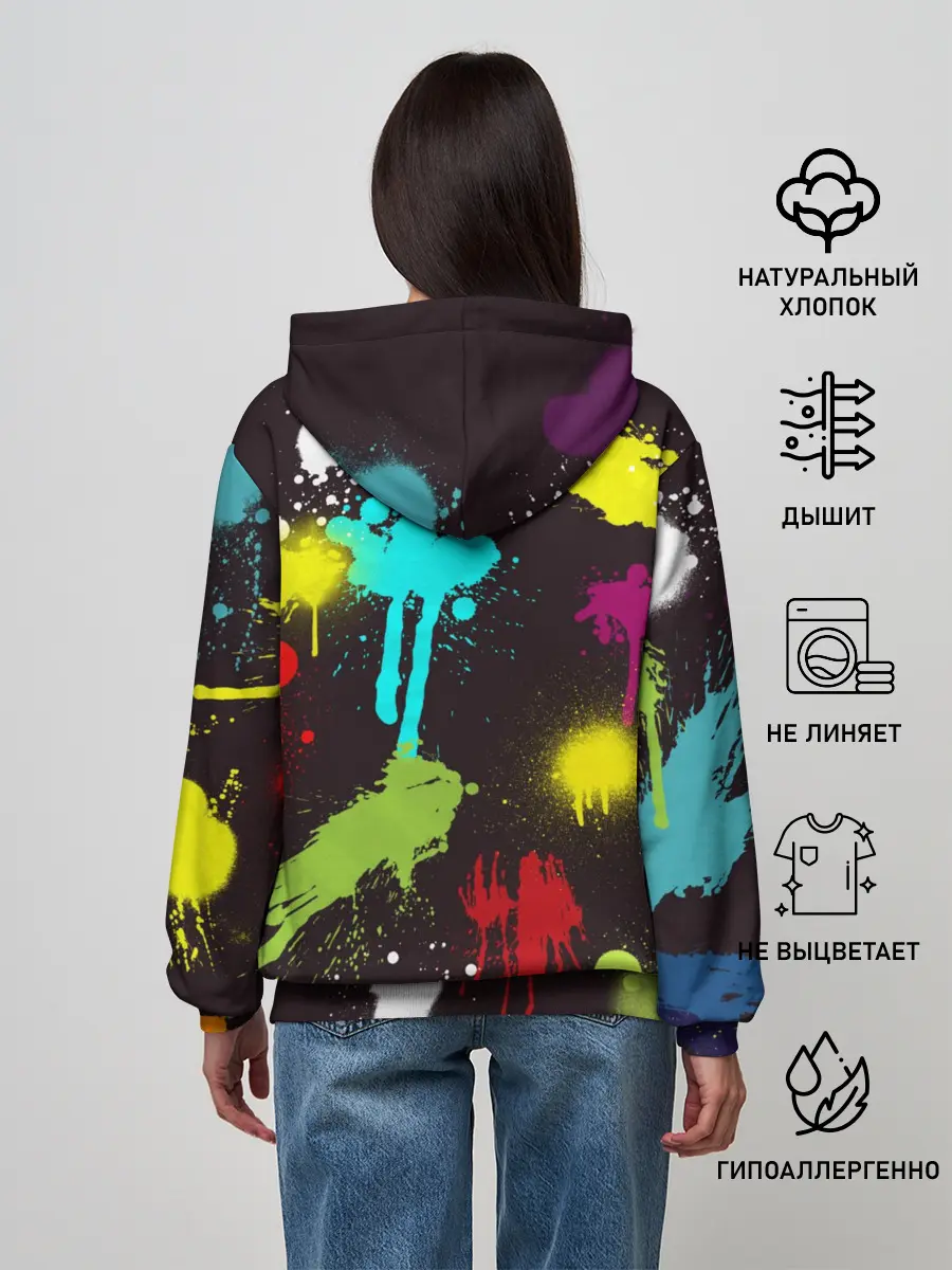 Женское худи / Красочные кубы