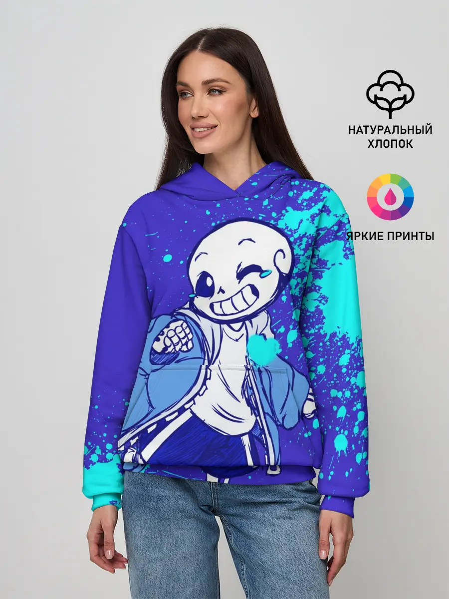 Женское худи / UNDERTALE SANS BLUE