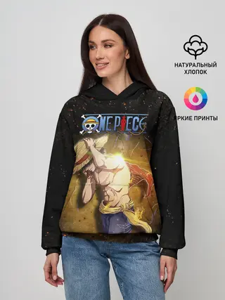 Женское худи / Мощный торс Луффи One Piece