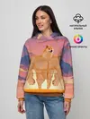 Женское худи / Мем собака качок DOGE