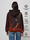 Женское худи / ОГНЕНЫЙ ВОЛК, 3d