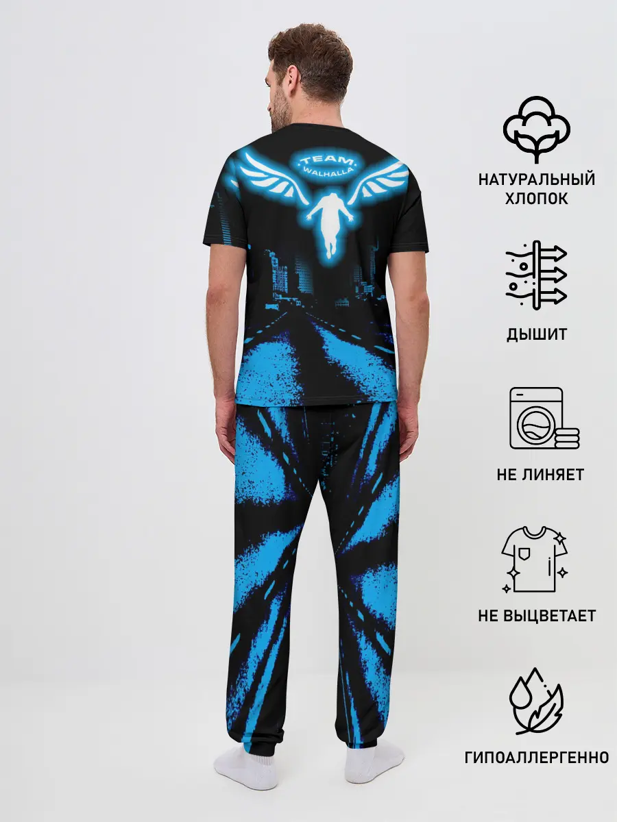 Мужская пижама с брюками / Баджи На Байке