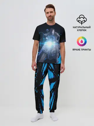 Мужская пижама с брюками / Баджи На Байке