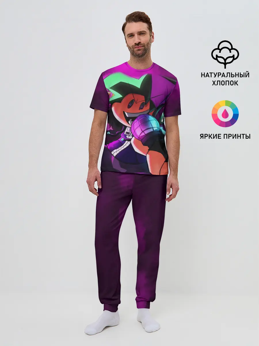 Мужская пижама с брюками / Бойфренд