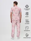 Мужская пижама с брюками / Пастельные растения