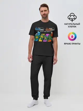 Мужская пижама с брюками / Turtles 8bit