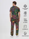 Мужская пижама с брюками / Кислотные узоры психоделика
