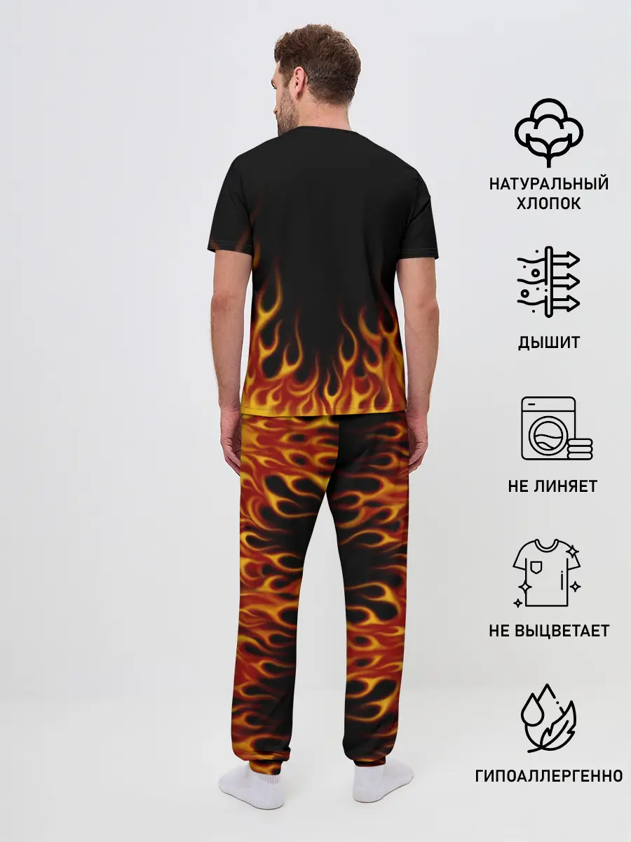 Мужская пижама с брюками / Пламя Old School