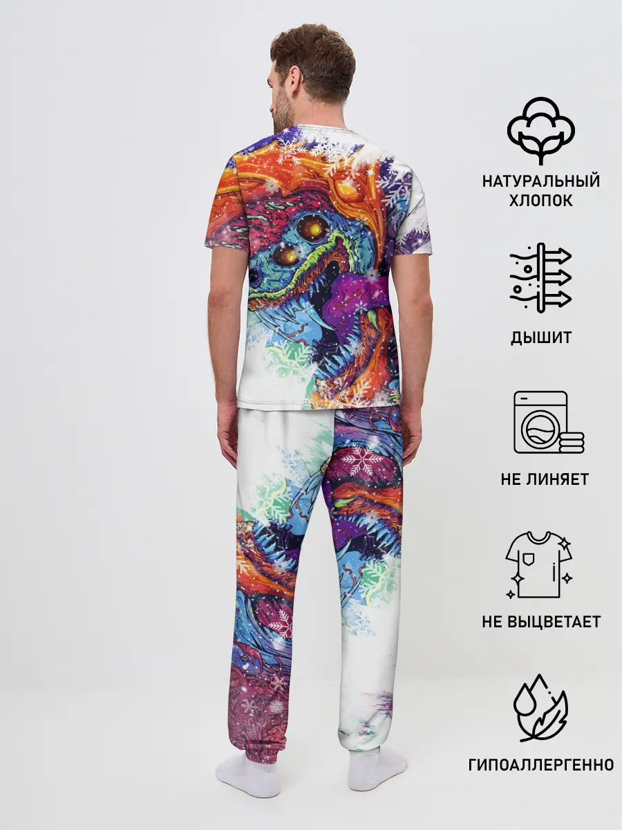 Мужская пижама с брюками / Новогодний CS GO