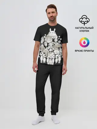 Мужская пижама с брюками / Герои Миядзаки