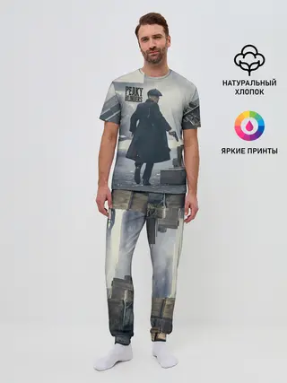 Мужская пижама с брюками / Острые козырьки