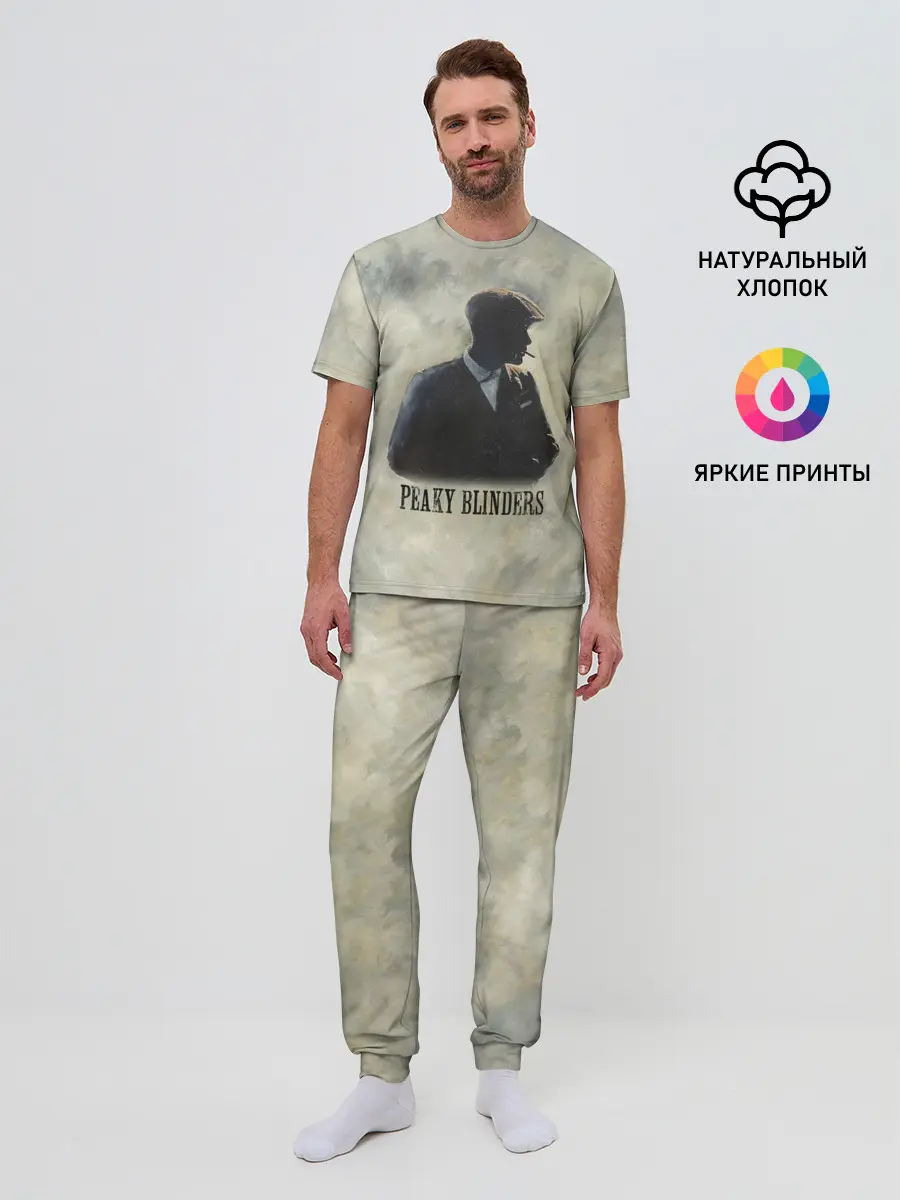 Мужская пижама с брюками / Острые козырьки