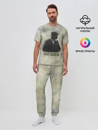 Мужская пижама с брюками / Острые козырьки