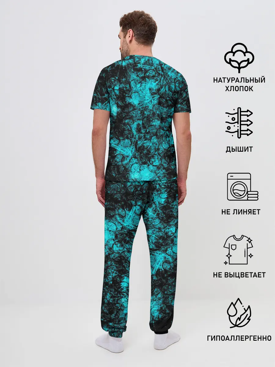 Мужская пижама с брюками / Узор