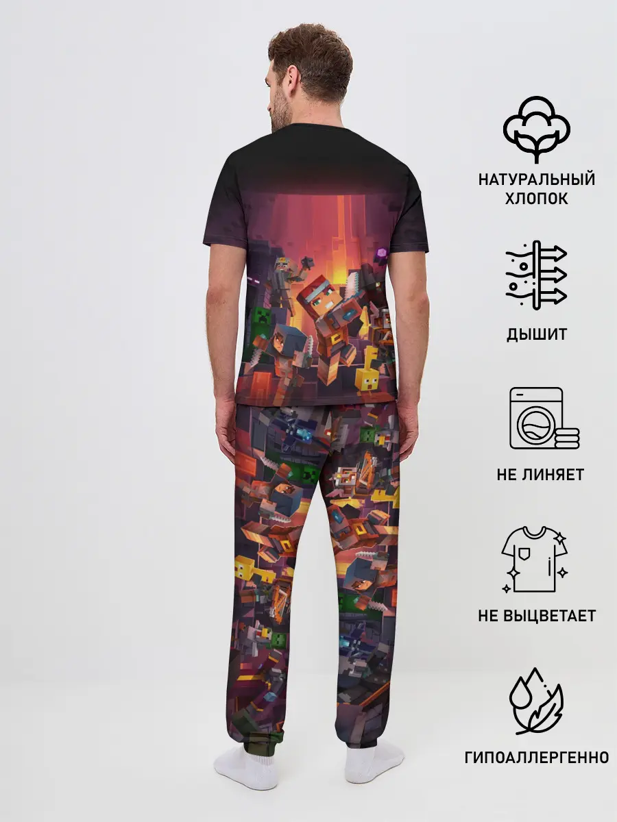 Мужская пижама с брюками / Minecraft Dungeons