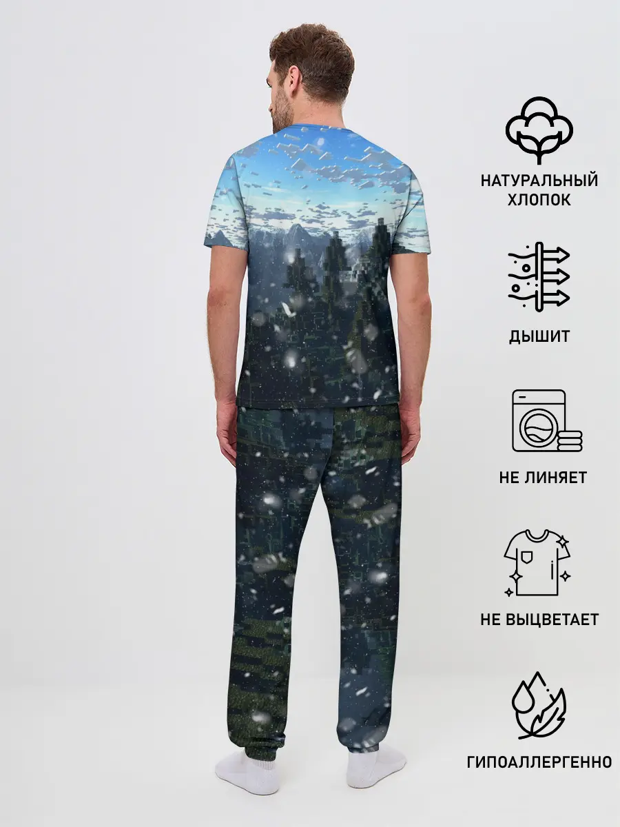 Мужская пижама с брюками / Minecraft / Майнкрафт