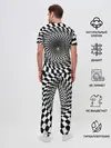 Мужская пижама с брюками / Оптические квадраты