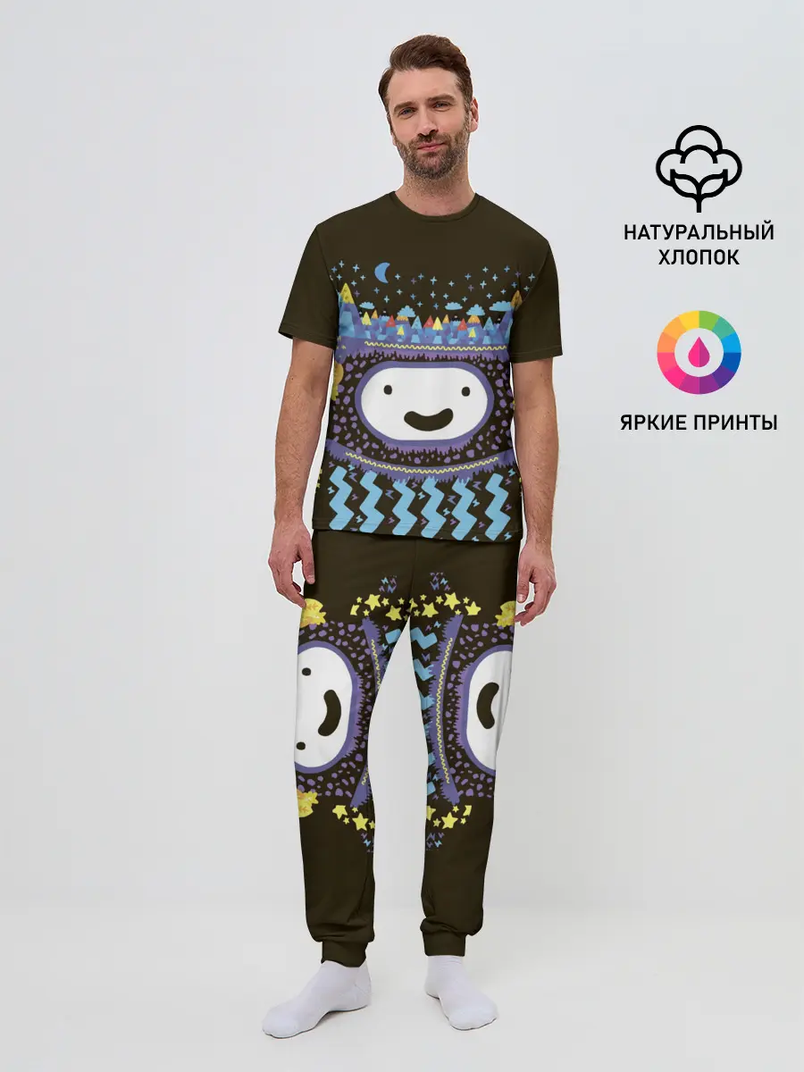Мужская пижама с брюками / Время приключений Snow