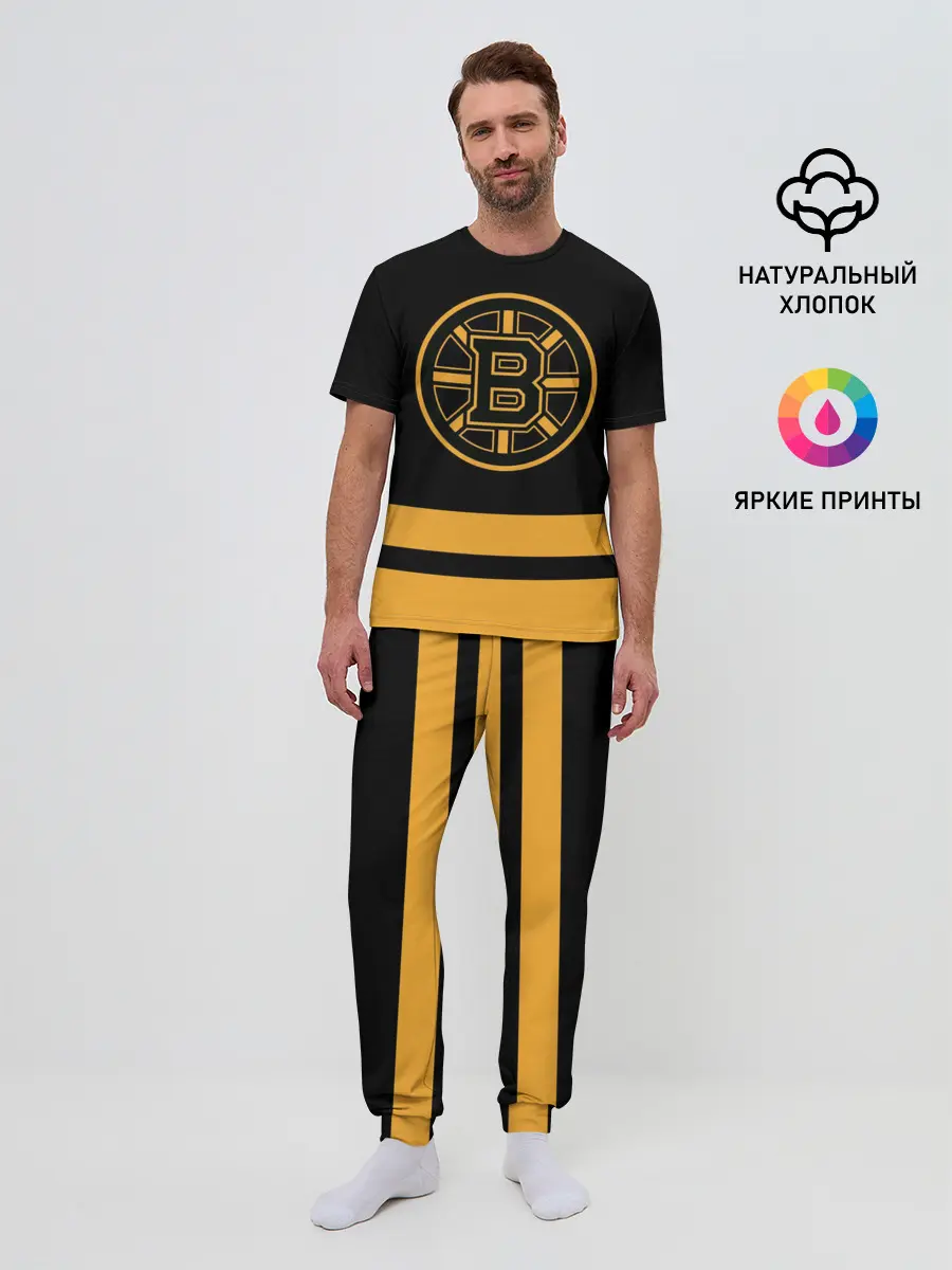 Мужская пижама с брюками / Бостон Брюинз НХЛ