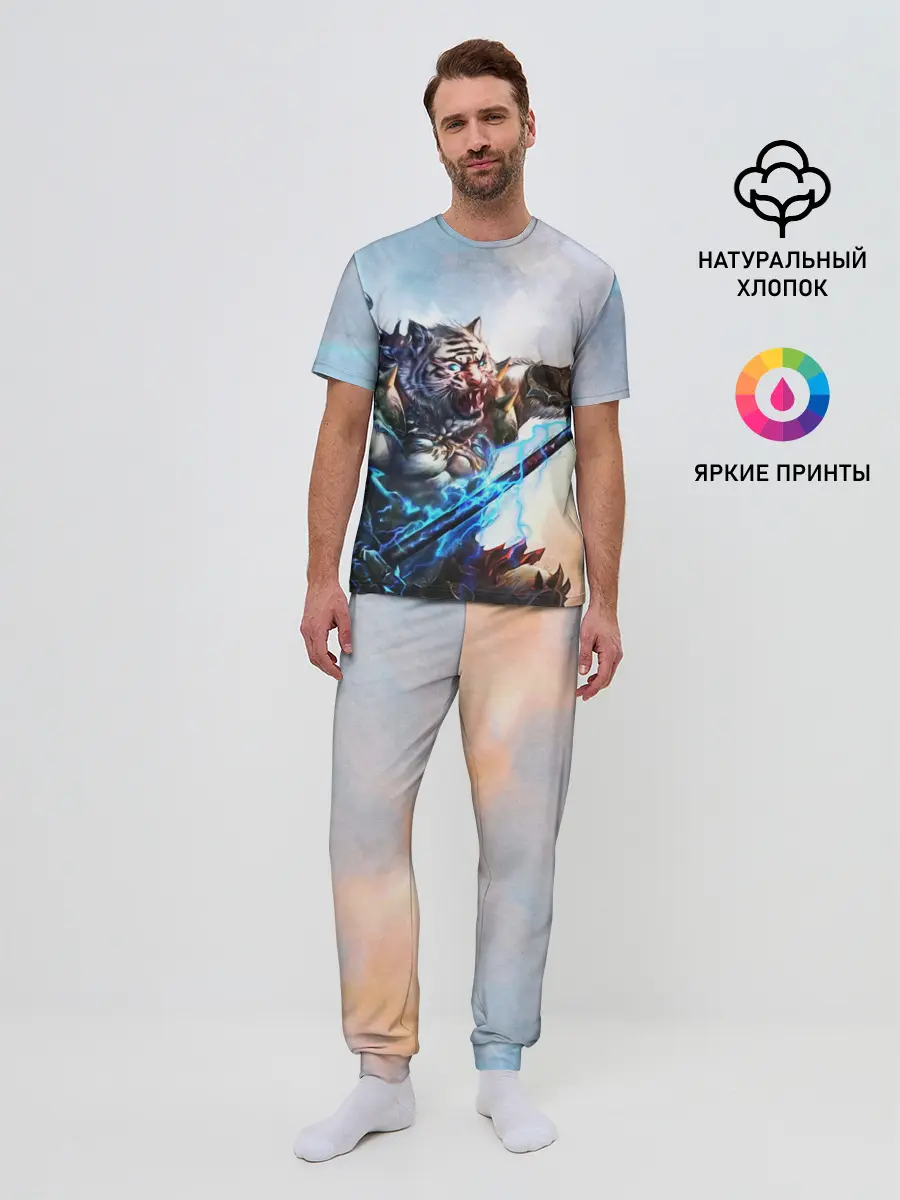 Мужская пижама с брюками / Warrior Zoomorph