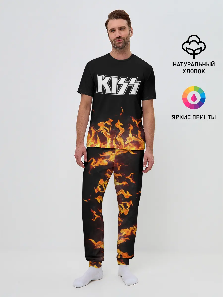 Мужская пижама с брюками / Kiss