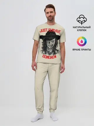 Мужская пижама с брюками / Gust survive smehow
