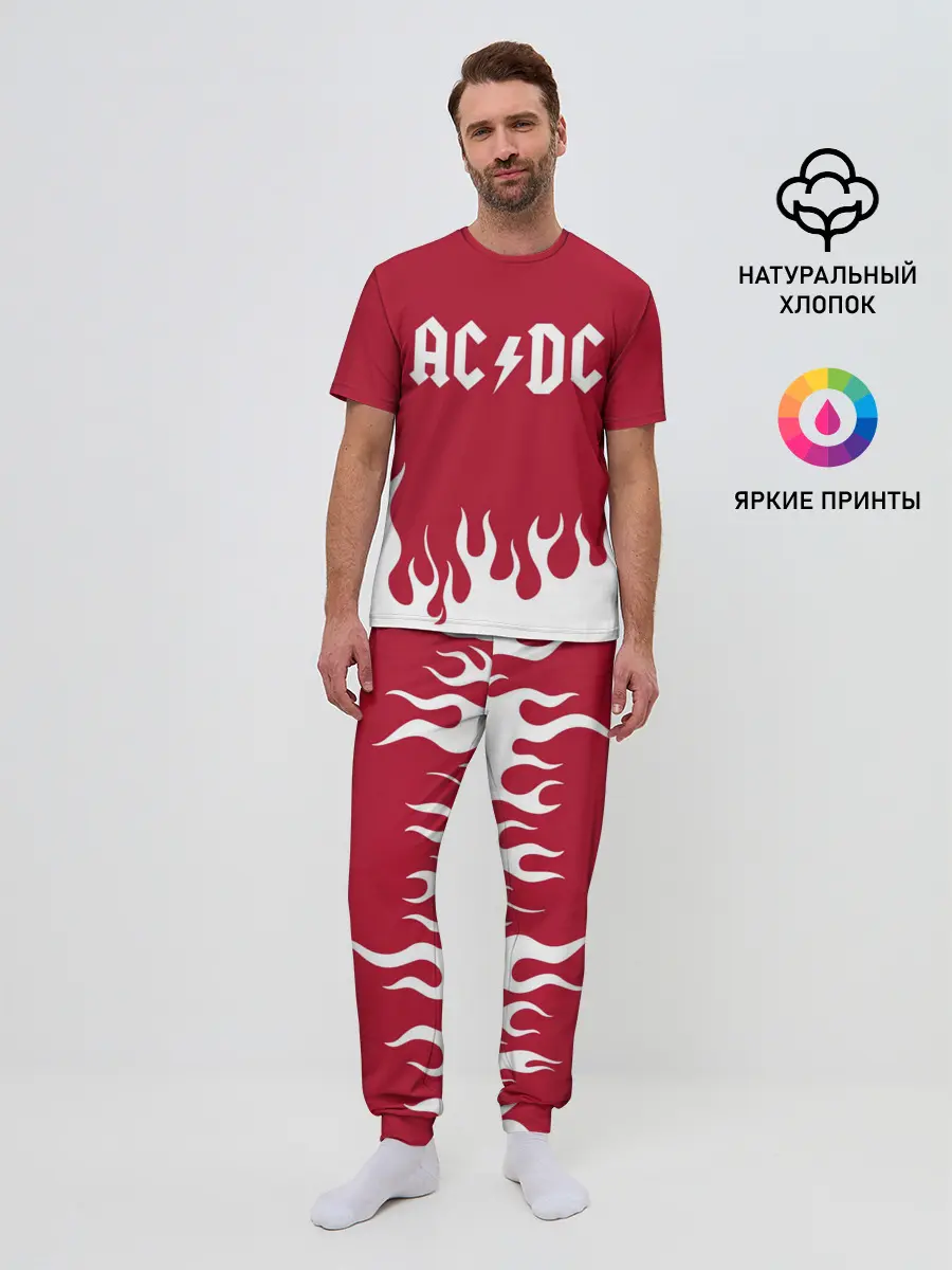 Мужская пижама с брюками / AC DC