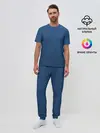 Мужская пижама с брюками / 19-4052 Classic Blue