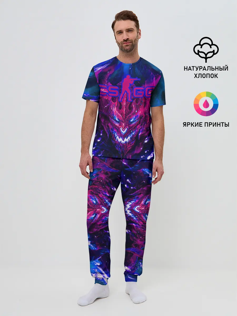 Мужская пижама с брюками / CS GO + текстура ТОП