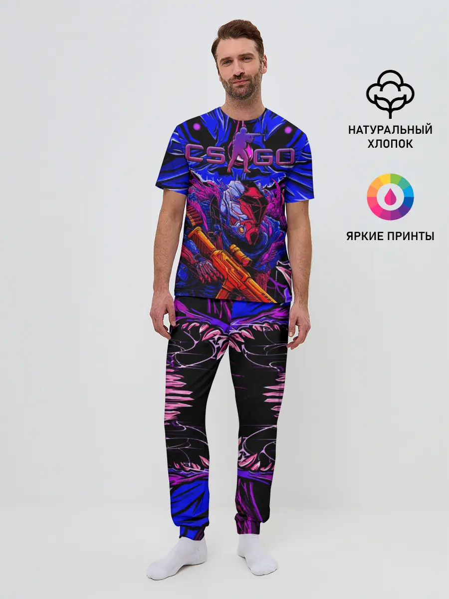 Мужская пижама с брюками / CS GO hyper beast IMBAskin