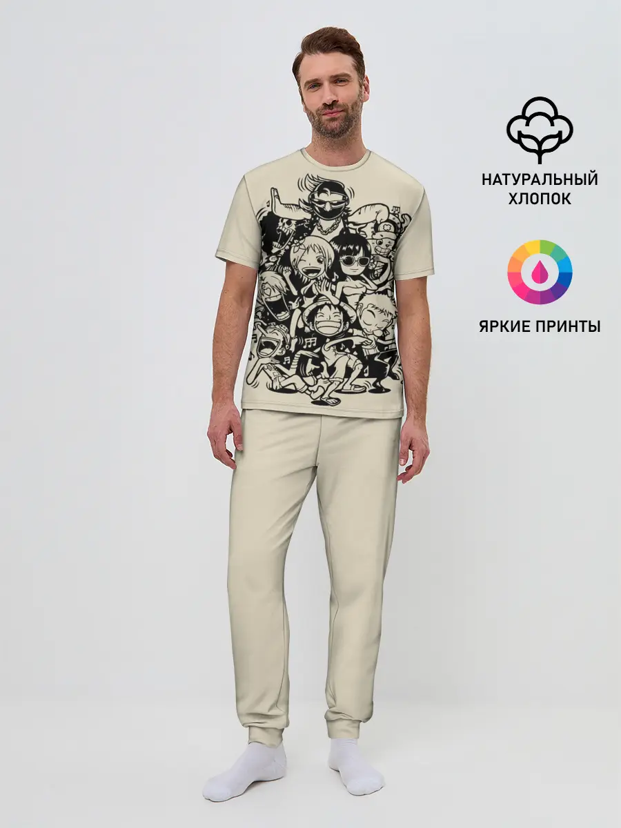 Мужская пижама с брюками / герои One Piece