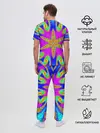 Мужская пижама с брюками / Неоновый фрактал