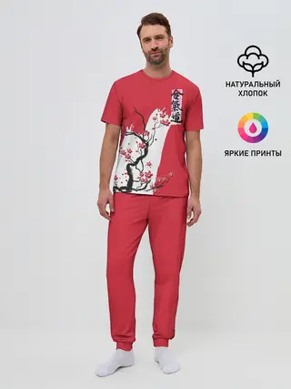Мужская пижама с брюками / Сакура Айкидо