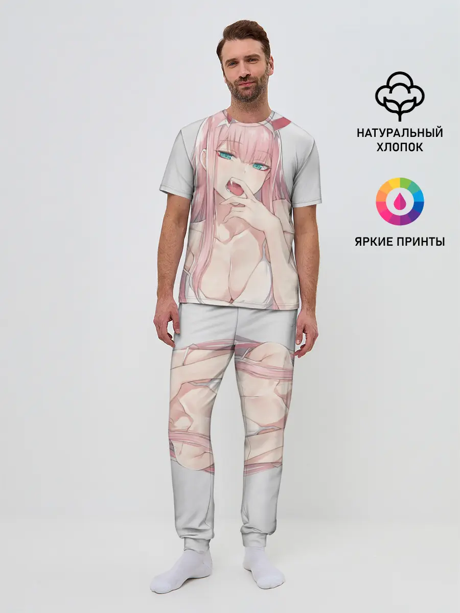 Мужская пижама с брюками / Ahegao Zero Two