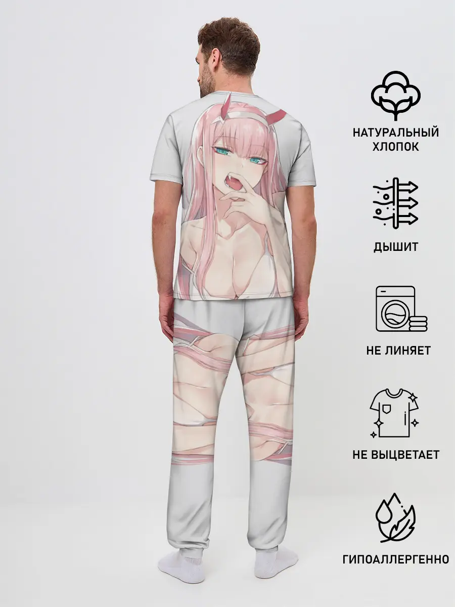 Мужская пижама с брюками / Ahegao Zero Two