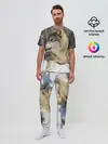 Мужская пижама с брюками / Волк лежит на снегу