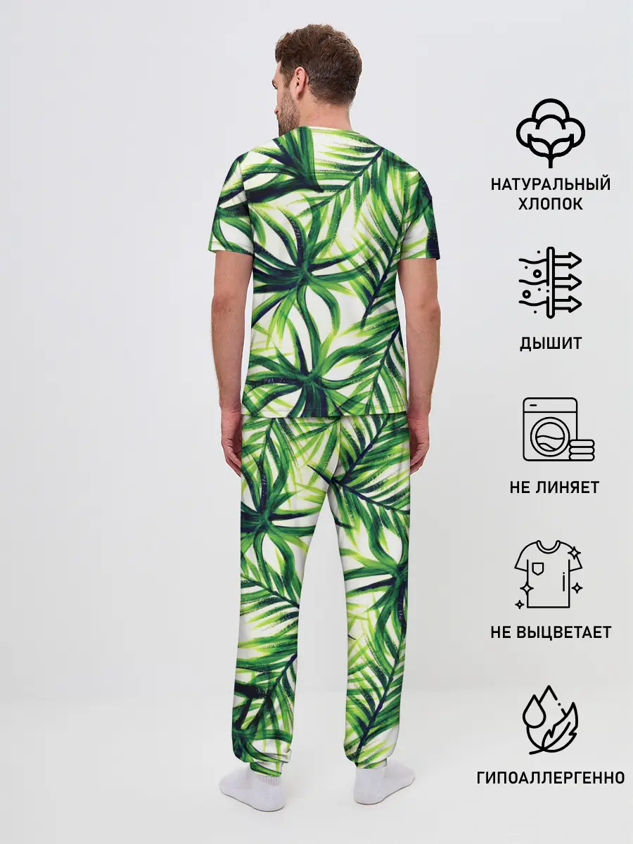 Мужская пижама с брюками / Тропики