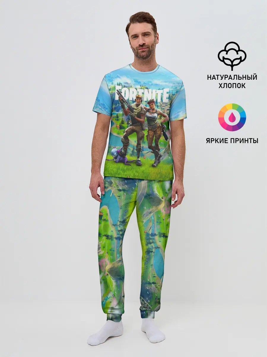 Мужская пижама с брюками / Fortnite