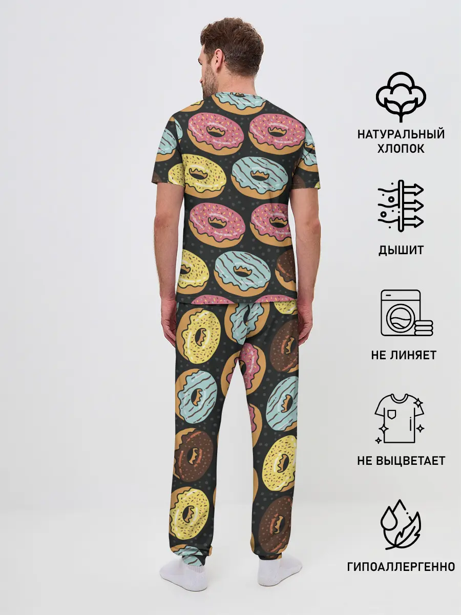Мужская пижама с брюками / Сладкоежка