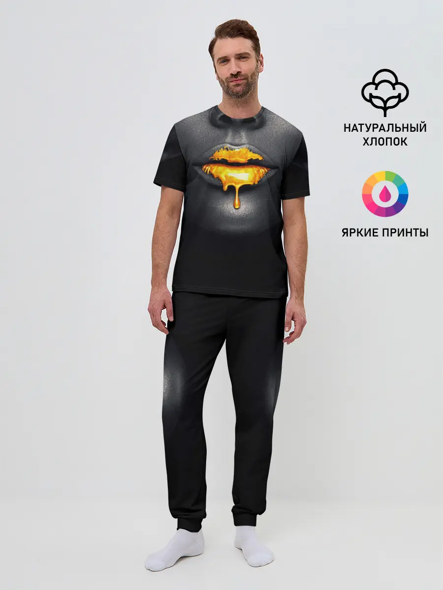 Мужская пижама с брюками / Мода: Губы