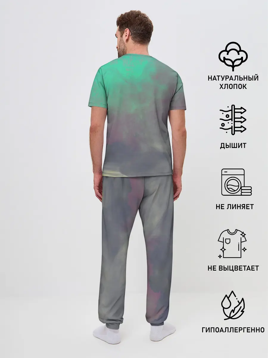 Мужская пижама с брюками / Рыбак