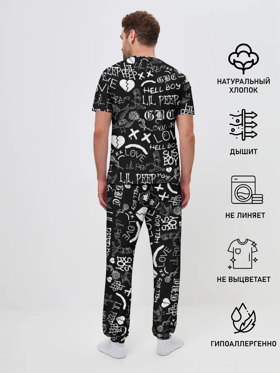Мужская пижама с брюками / LIL PEEP LOGOBOMBING | ЛИЛ ПИП