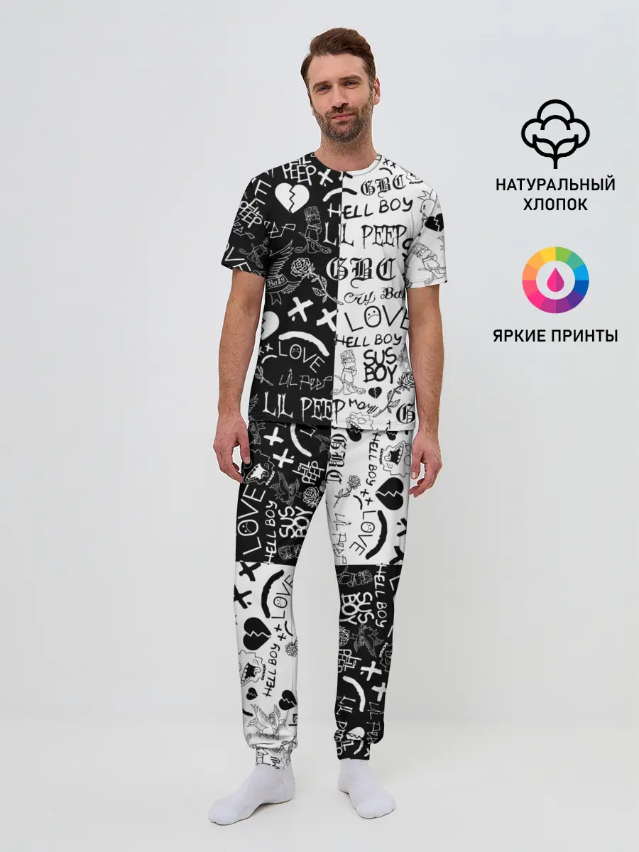 Мужская пижама с брюками / LIL PEEP LOGOBOMBING | ЛИЛ ПИП