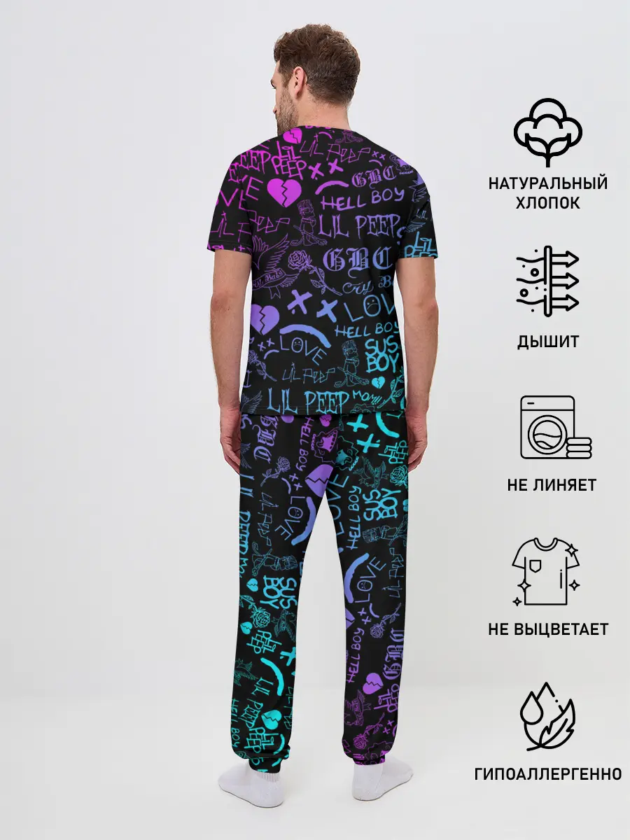 Мужская пижама с брюками / LIL PEEP NEON | ЛИЛ ПИП НЕОН