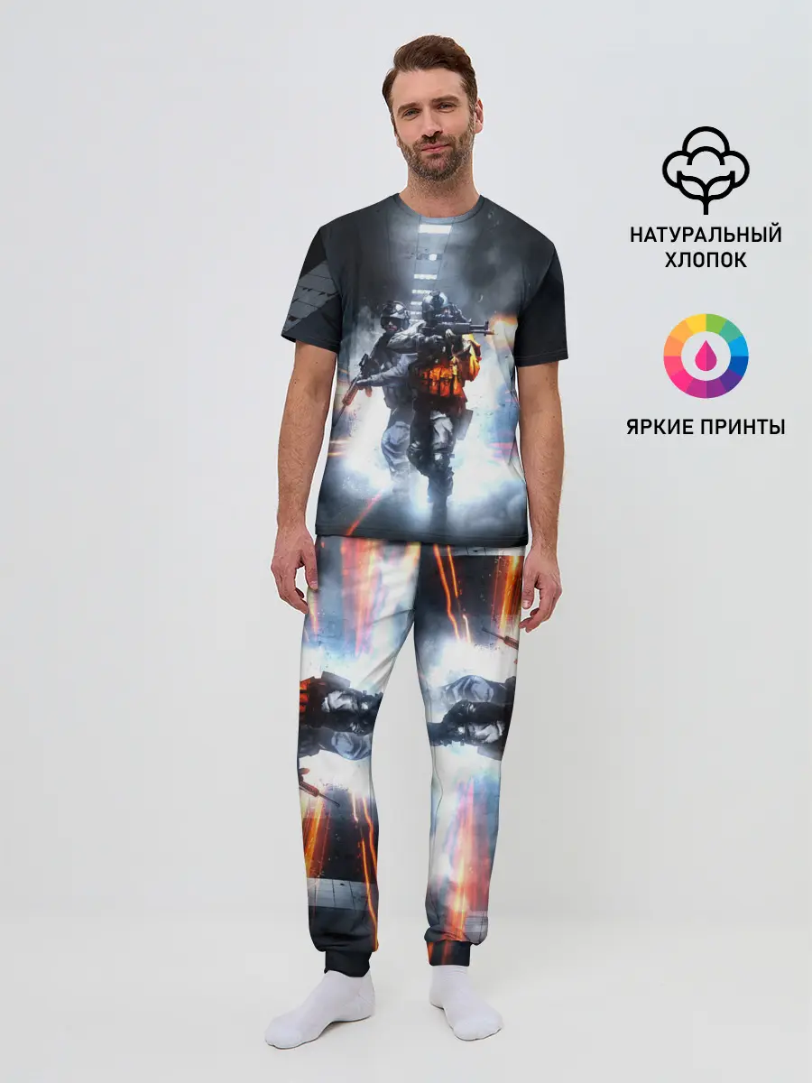 Мужская пижама с брюками / Battlefield