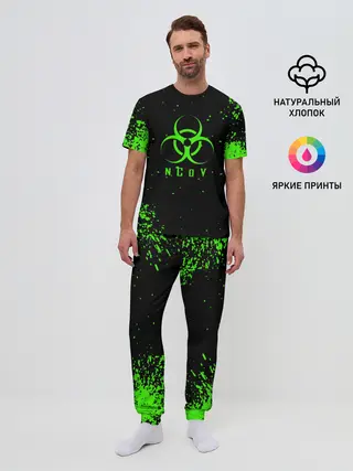 Мужская пижама с брюками / nCoV | КОРОНАВИРУС