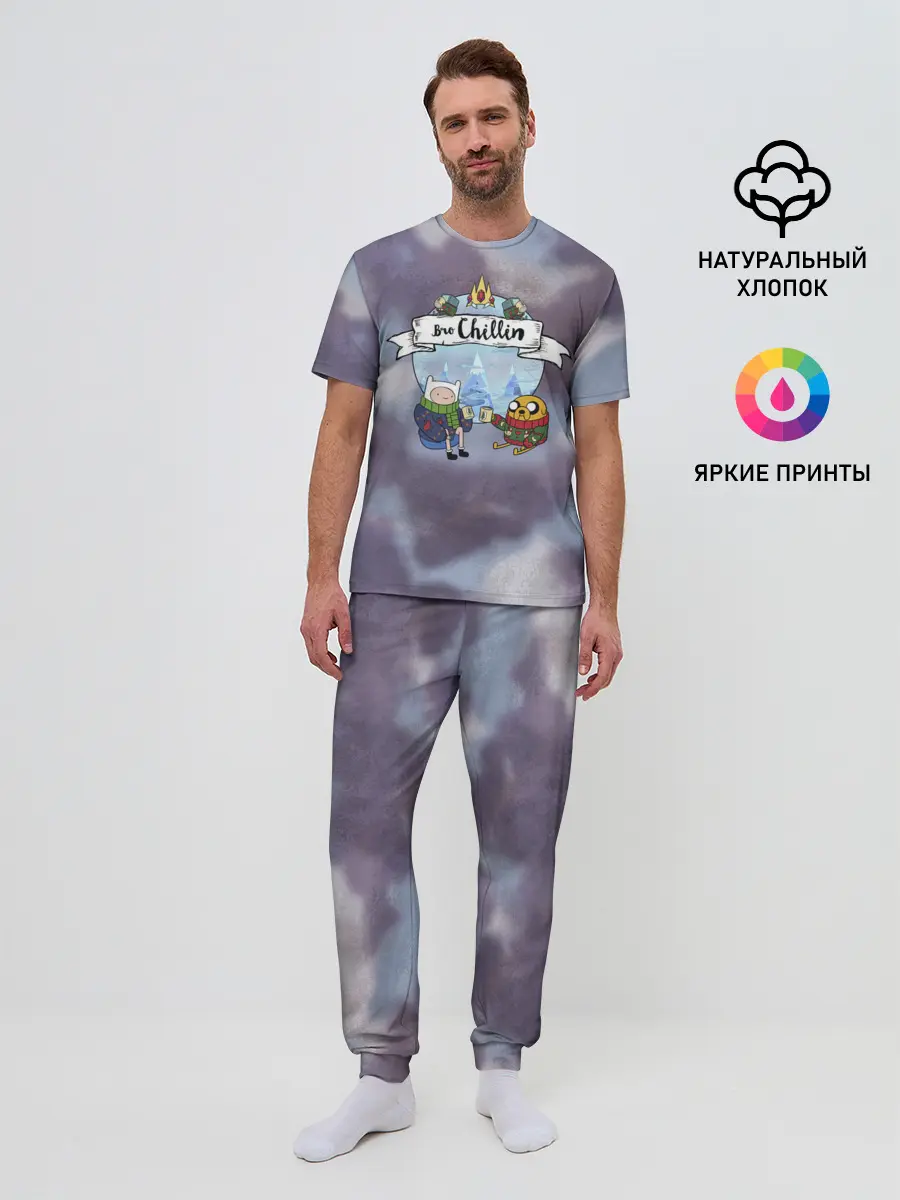 Мужская пижама с брюками / Фин и Джейк