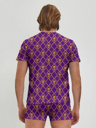 Мужские трусы с футболкой / KILLER QUEEN розовый паттерн